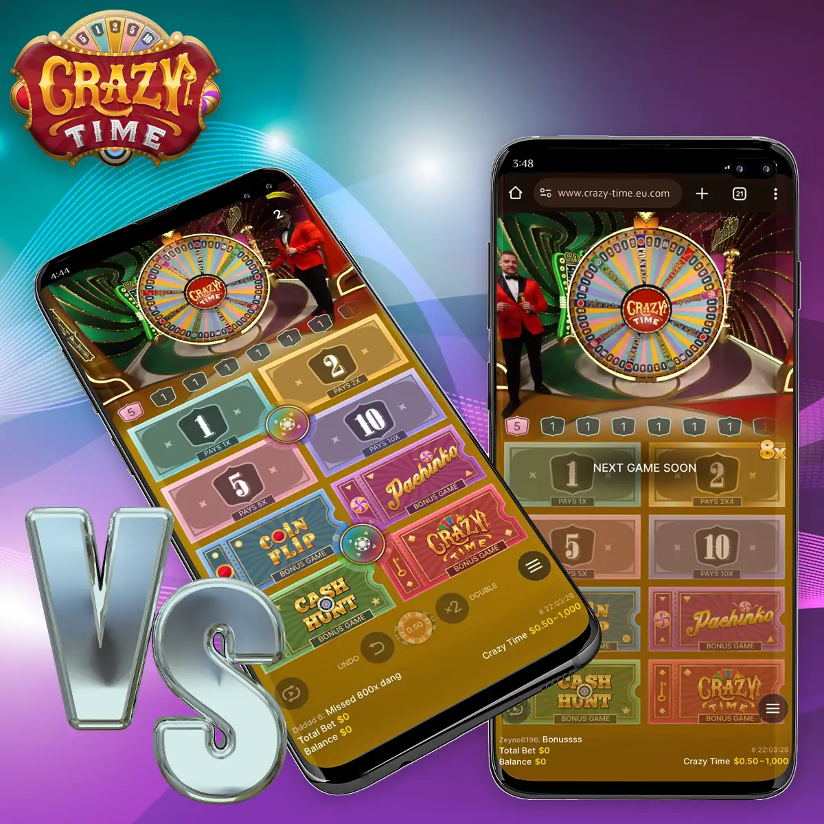 Comparison of app vs. websites Crazy Time in Bangladash