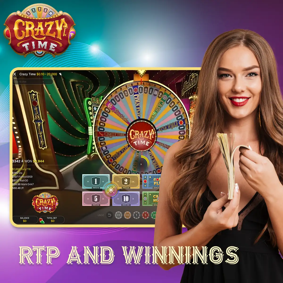 Crazy Time in Bangladash rtp and winnings