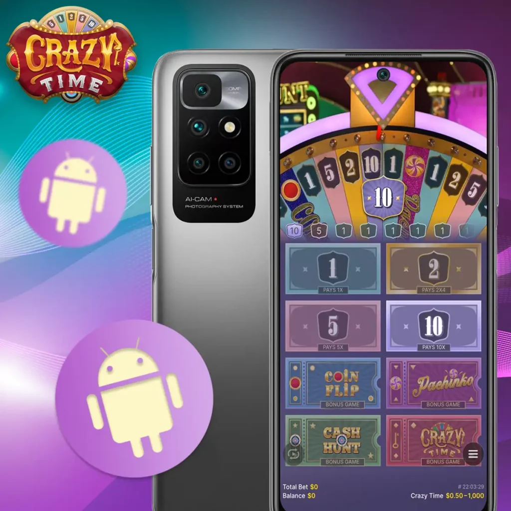 Install the Crazy Time app for Android