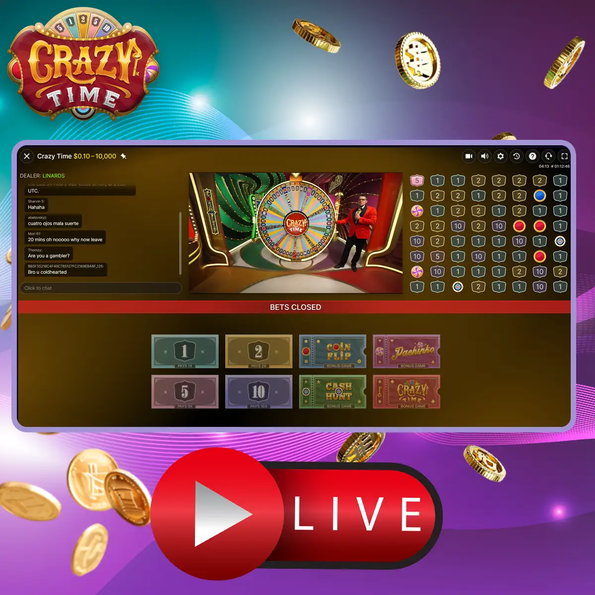 Watch Crazy Time in Bangladash online live